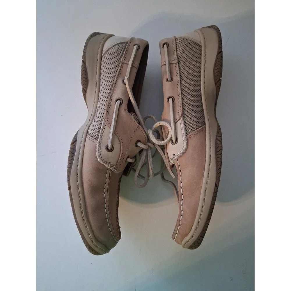 Highland Creek Chesapeake Men's Boat Shoes Loafers Size 10M Tan Leather NICE!